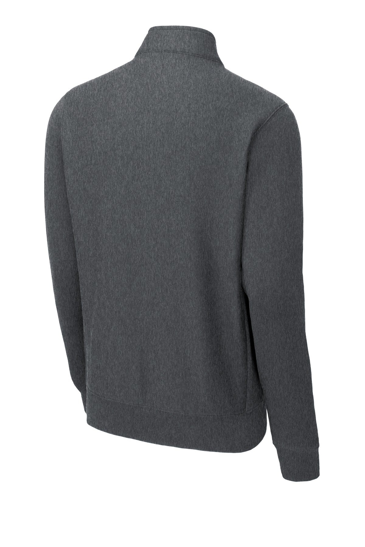 Rear View of Graphite Hthr Sport-Tek Super Heavyweight Full-Zip Sweatshirt ST284