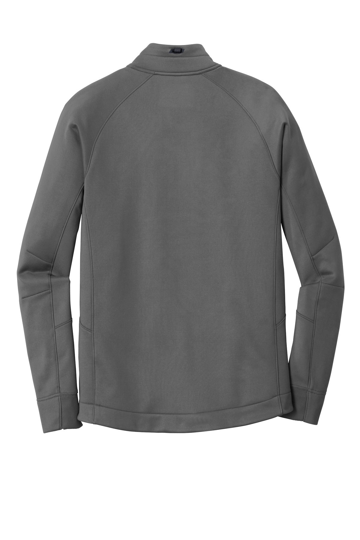 Rear View of Graphite New Era Venue Fleece 1/4-Zip Pullover. NEA523