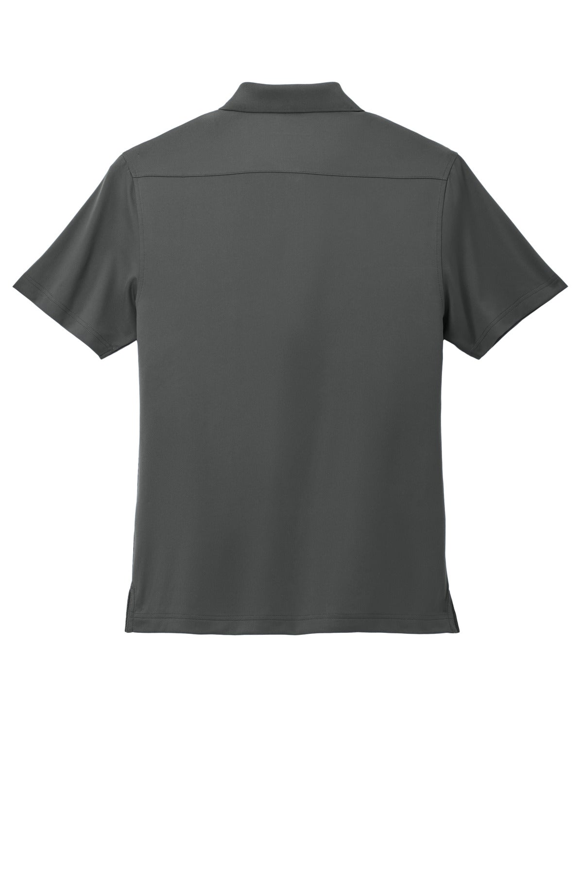 Rear View of Graphite Port Authority City Stretch Flat Knit Polo K683