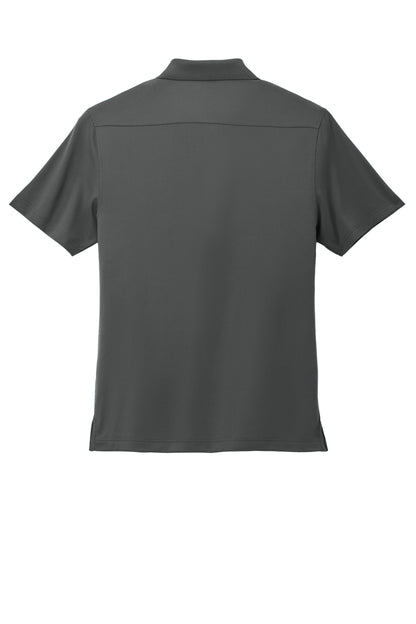 Rear View of Graphite Port Authority City Stretch Flat Knit Polo K683