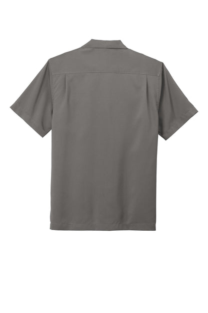 Rear View of Graphite Port Authority Short Sleeve Performance Staff Shirt W400