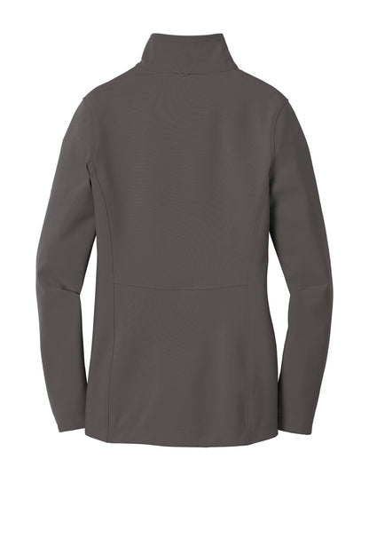 Rear View of Graphite Port Authority Women's Collective Soft Shell Jacket. L901
