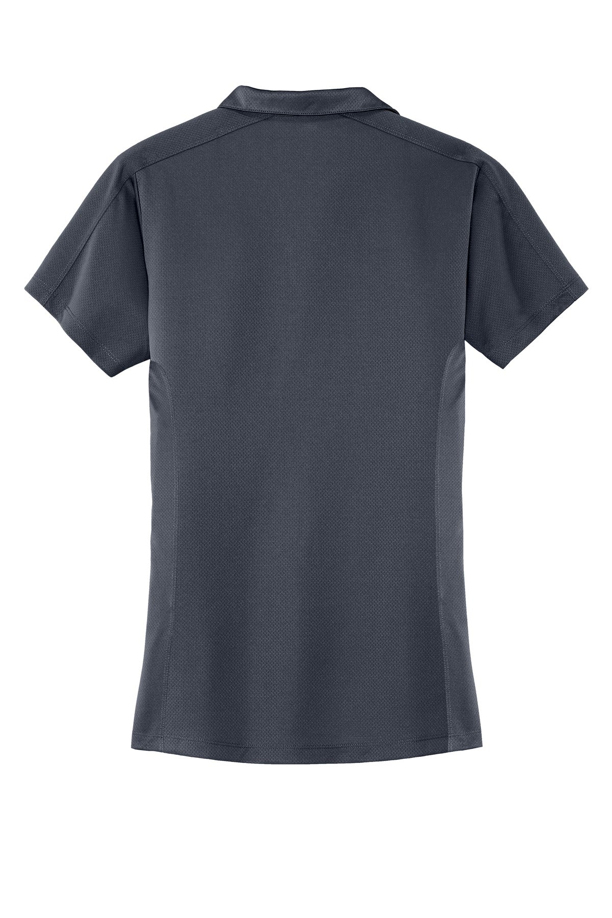 Rear View of Graphite Port Authority Women's Diamond Jacquard Polo. L569