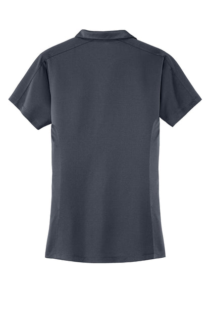 Rear View of Graphite Port Authority Women's Diamond Jacquard Polo. L569