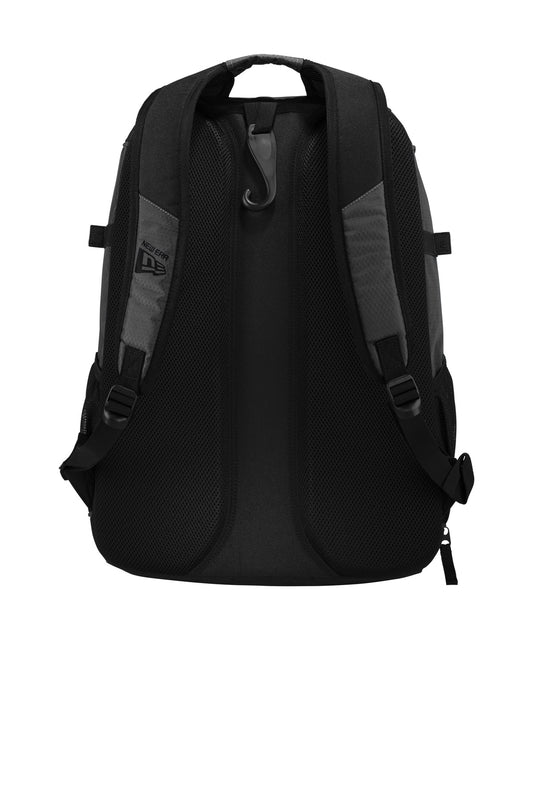 Rear View of Graphite/Black New Era Shutout Backpack NEB300