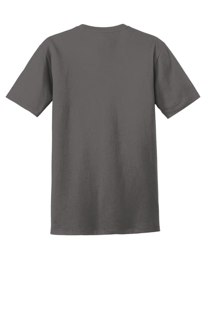 Rear View of Graph/Lt Gr Tw New Era Heritage Blend Varsity Tee. NEA107