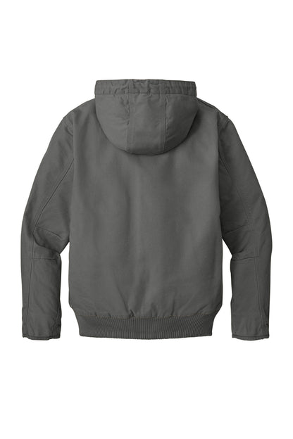 Rear View of Gravel Carhartt Washed Duck Active Jac. CT104050