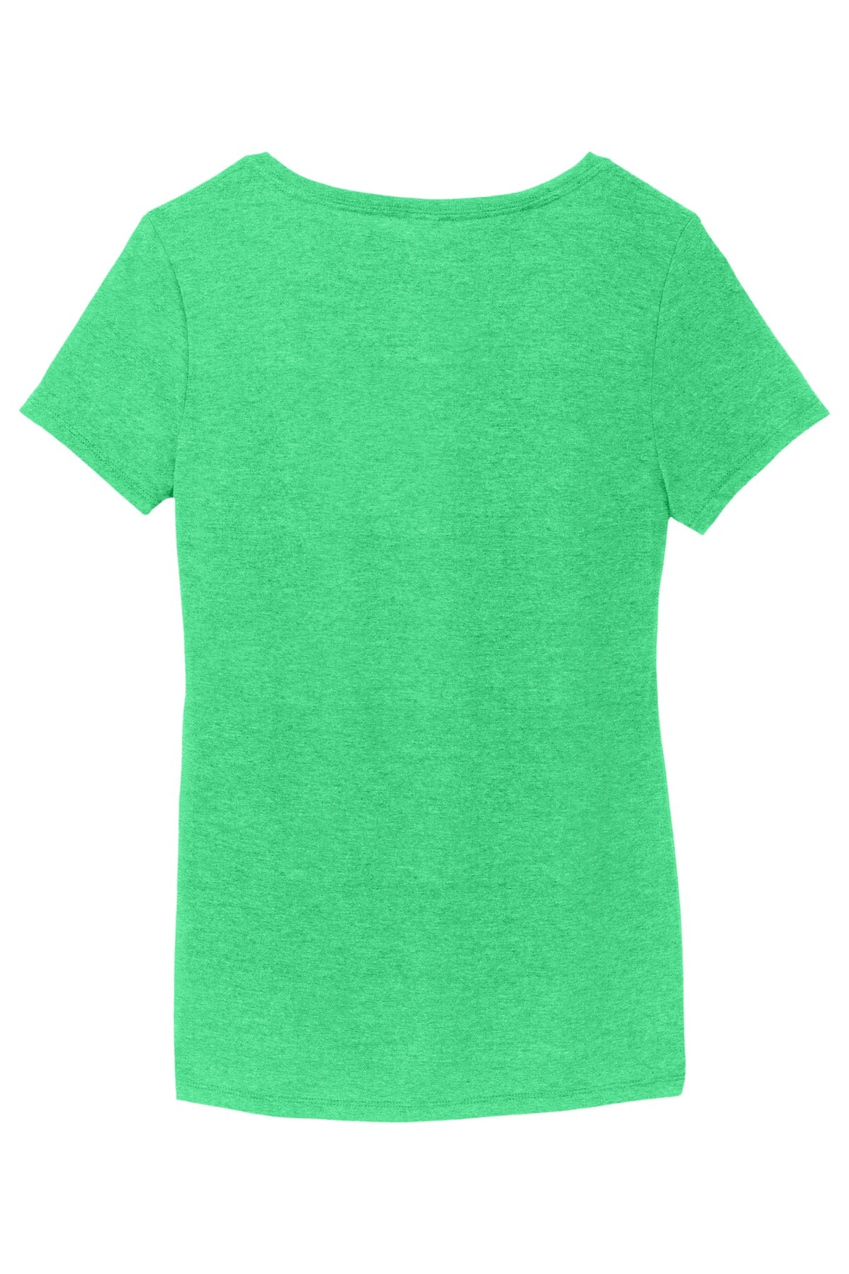 Rear View of Green Frost District Women's Perfect Tri V-Neck Tee. DM1350L