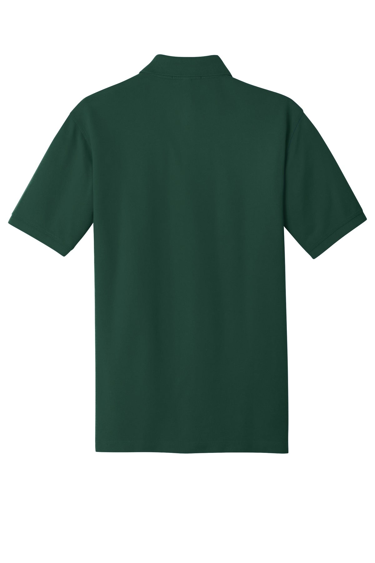 Rear View of Green Glen Port Authority EZCotton Polo. K8000