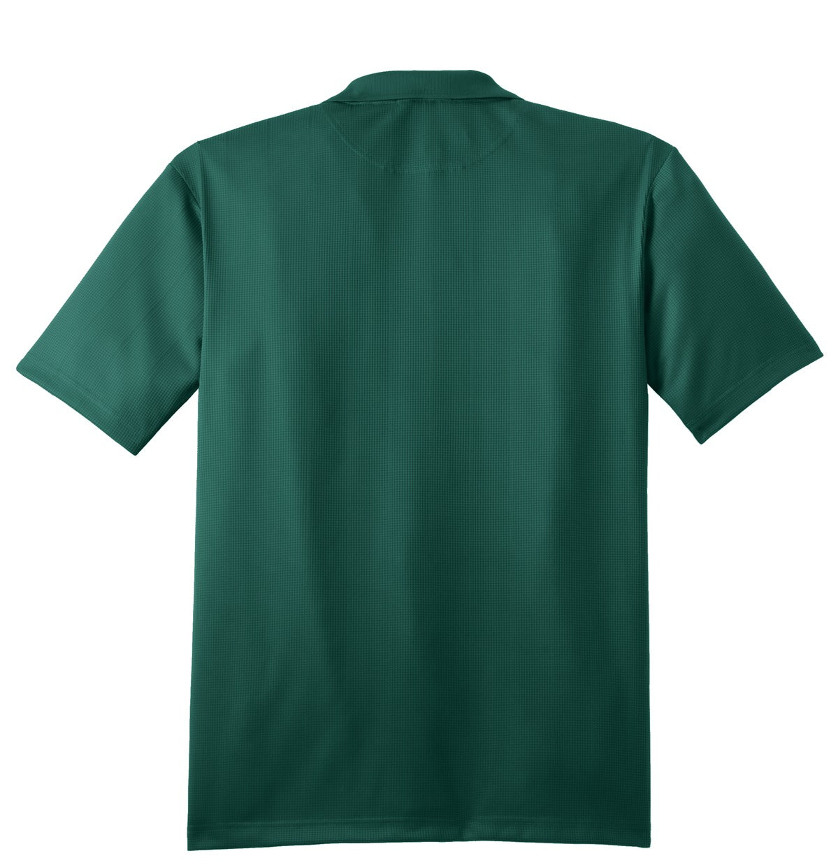 Rear View of Green Glen Port Authority Performance Fine Jacquard Polo. K528