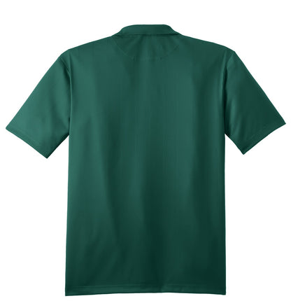 Rear View of Green Glen Port Authority Performance Fine Jacquard Polo. K528