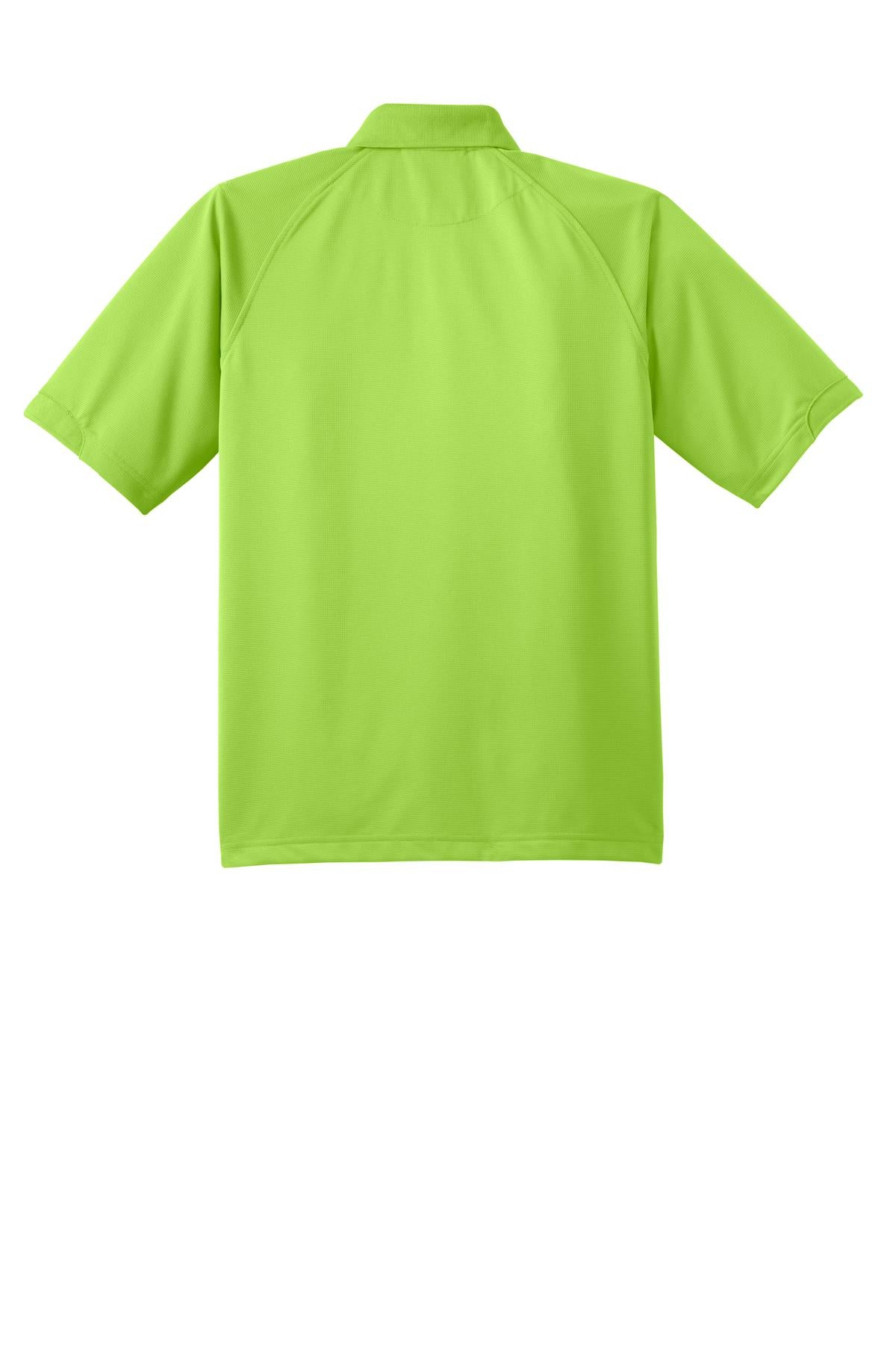 Rear View of Green Oasis Port Authority Dry Zone Ottoman Polo. K525