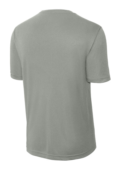 Rear View of Grey Concrete Sport-Tek Tall PosiCharge Competitor Tee. TST350