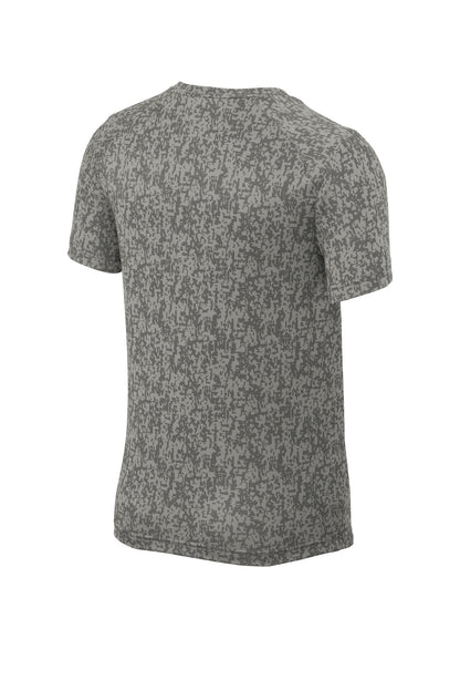 Rear View of Grey Concrete Sport-Tek Youth Digi Camo Tee. YST460