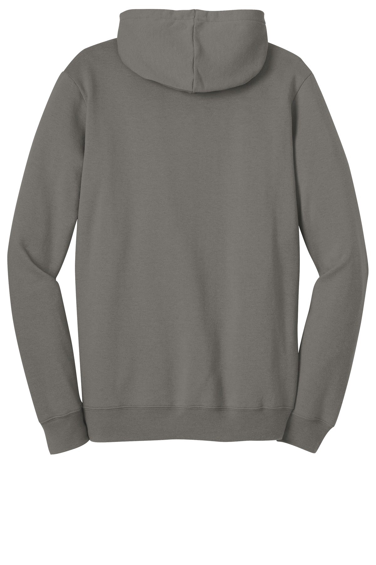Rear View of Grey District The Concert Fleece Hoodie. DT810