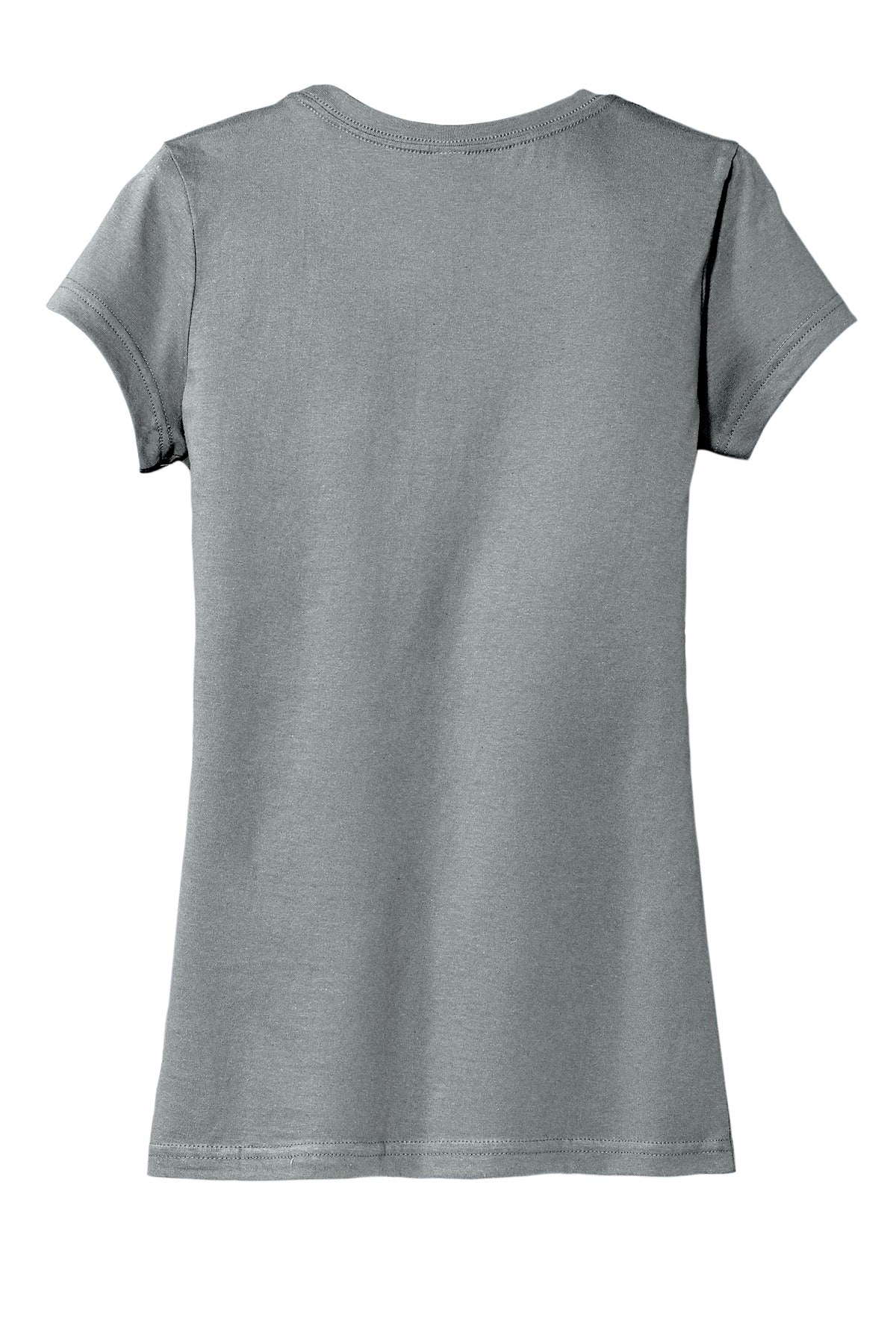 Rear View of Grey District Women's Fitted Very Important Tee . DT6001