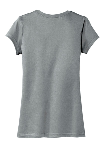 Rear View of Grey District Women's Fitted Very Important Tee . DT6001