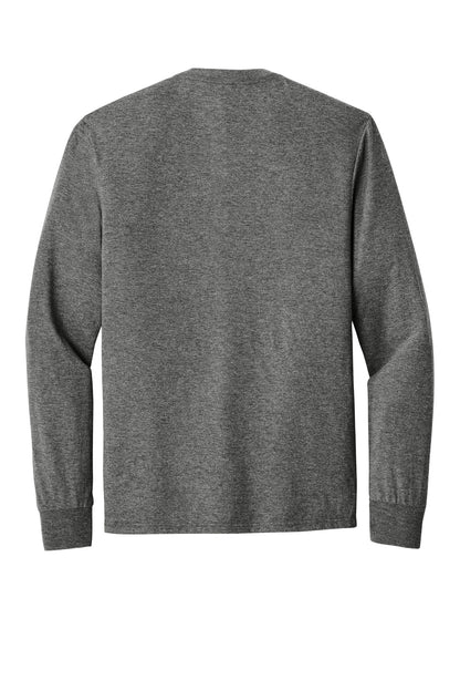 Rear View of Grey Frost District Perfect Tri Long Sleeve Tee . DM132
