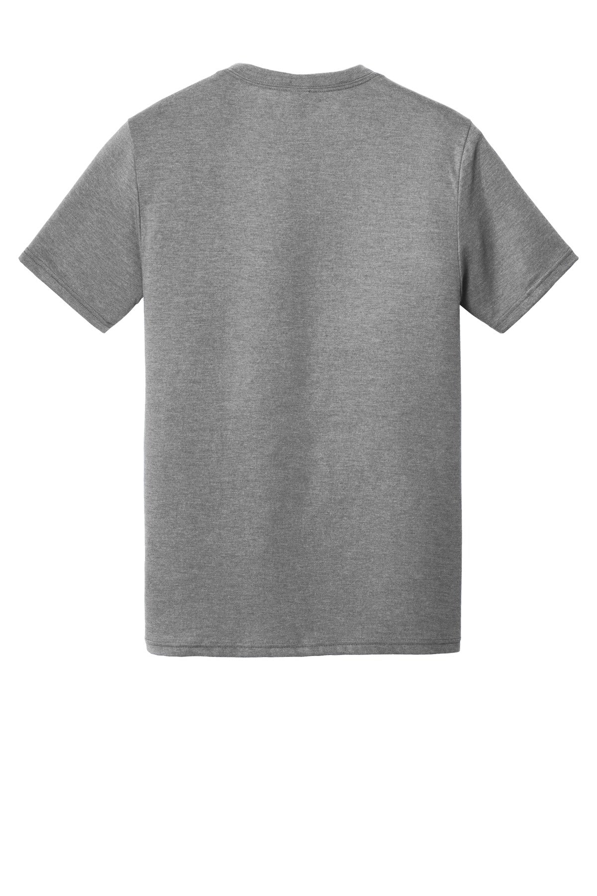 Rear View of Grey Frost District Perfect Tri V-Neck Tee. DT1350