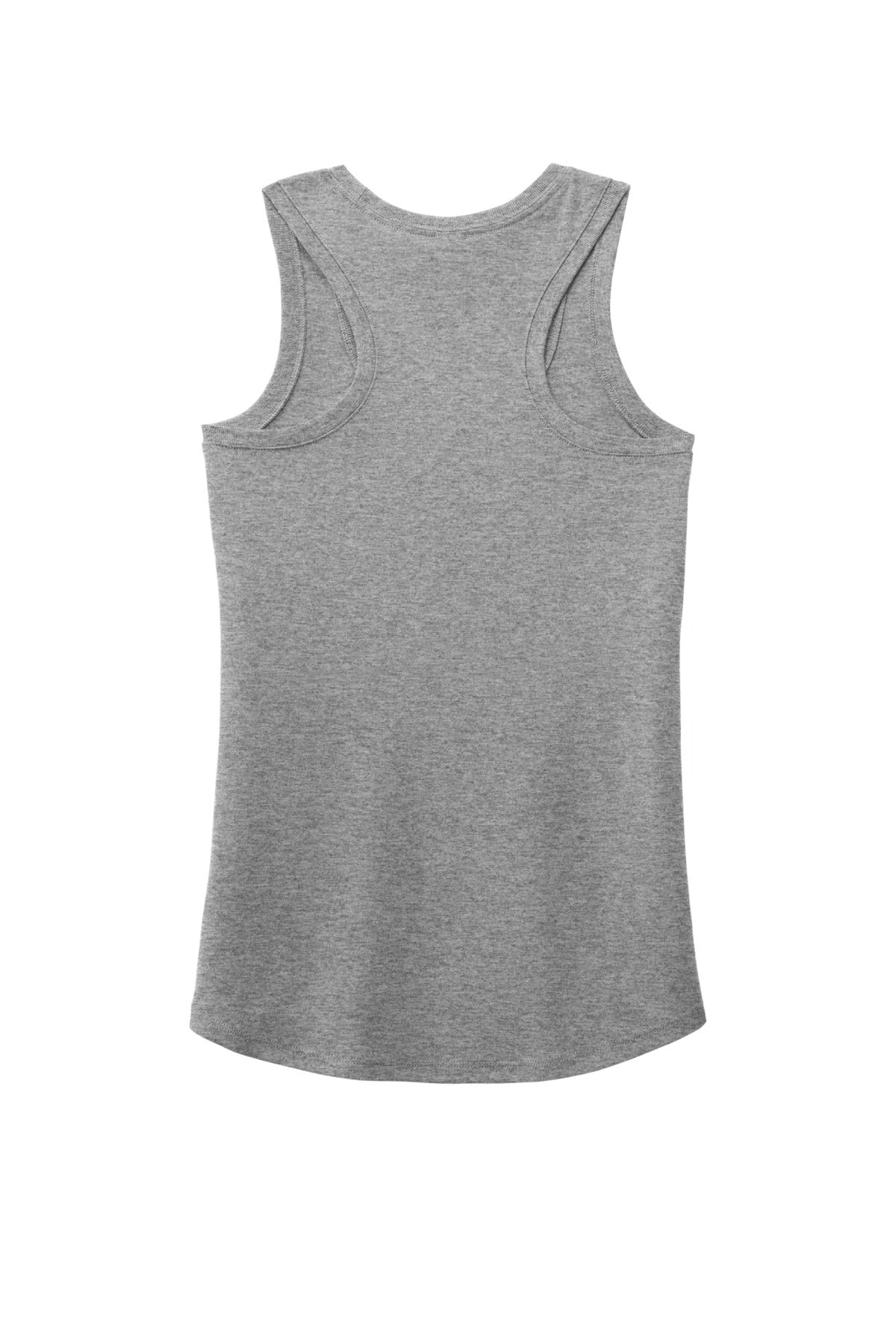 Rear View of Grey Frost District Women's Perfect Tri Racerback Tank. DM138L