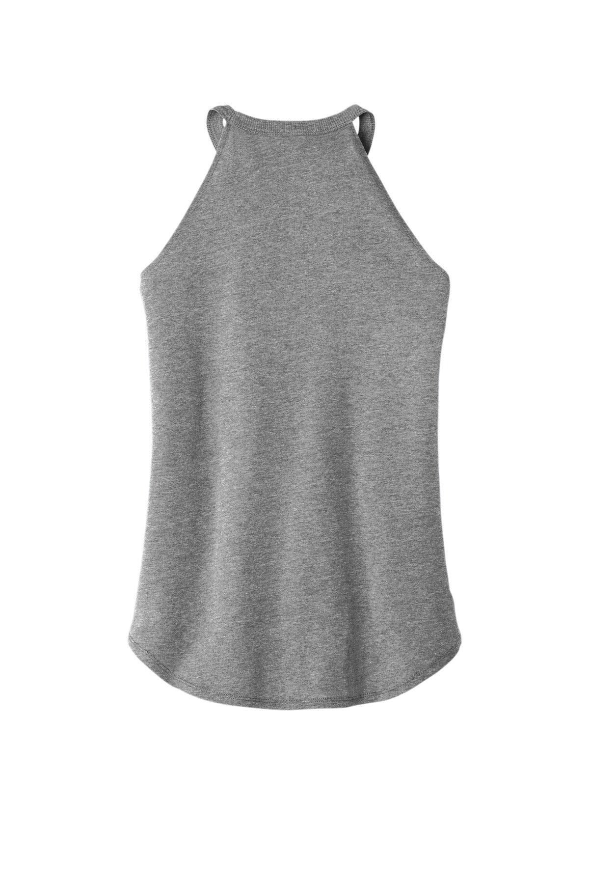 Rear View of Grey Frost District Women's Perfect Tri Rocker Tank. DT137L