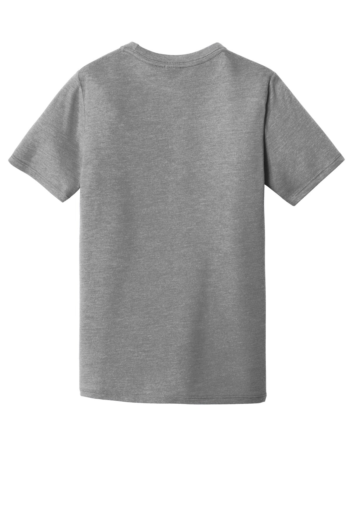 Rear View of Grey Frost District Youth Perfect Tri Tee. DT130Y