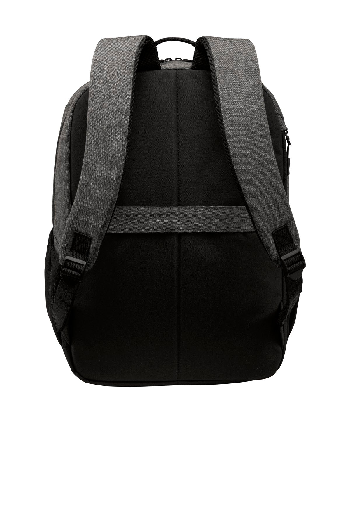 Rear View of Grey Heather Port Authority Vector Backpack. BG209