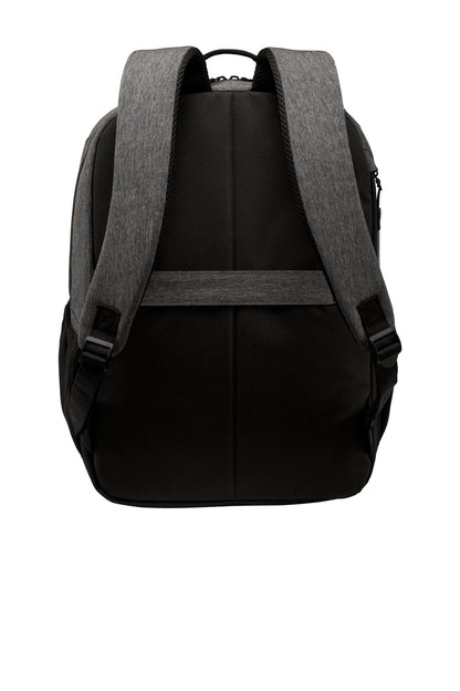 Rear View of Grey Heather Port Authority Vector Backpack. BG209