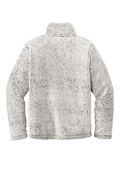 Rear View of Grey Hthr Port Authority Cozy 1/4-Zip Fleece F130