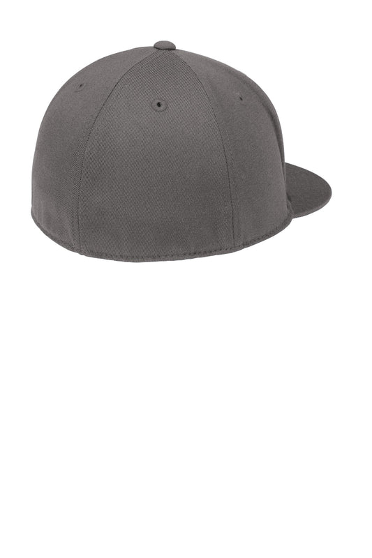 Rear View of Grey Port Authority Flexfit 210 Flat Bill Cap. C808
