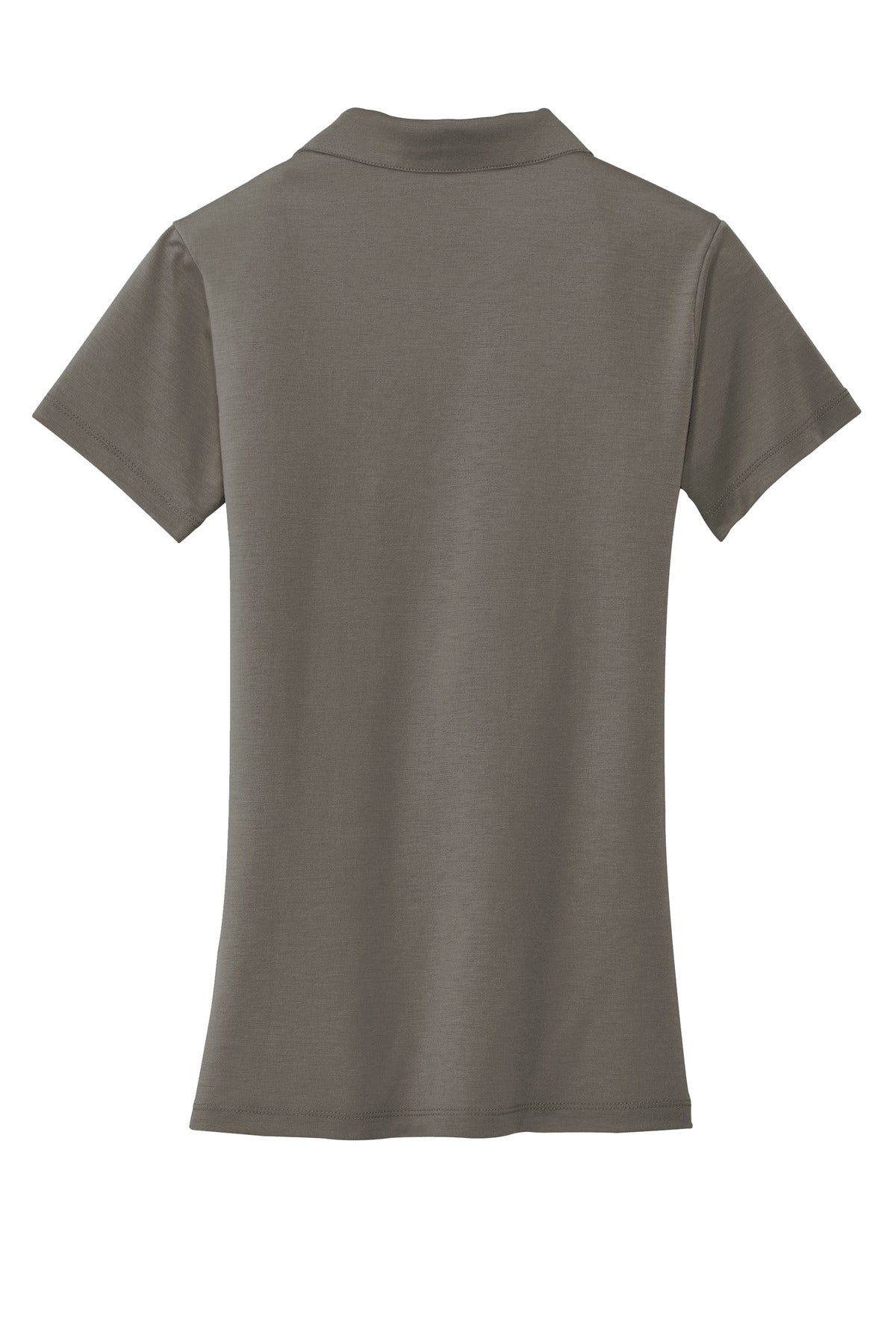Rear View of Grey Smoke Port Authority Women's Cotton Touch Performance Polo. L568