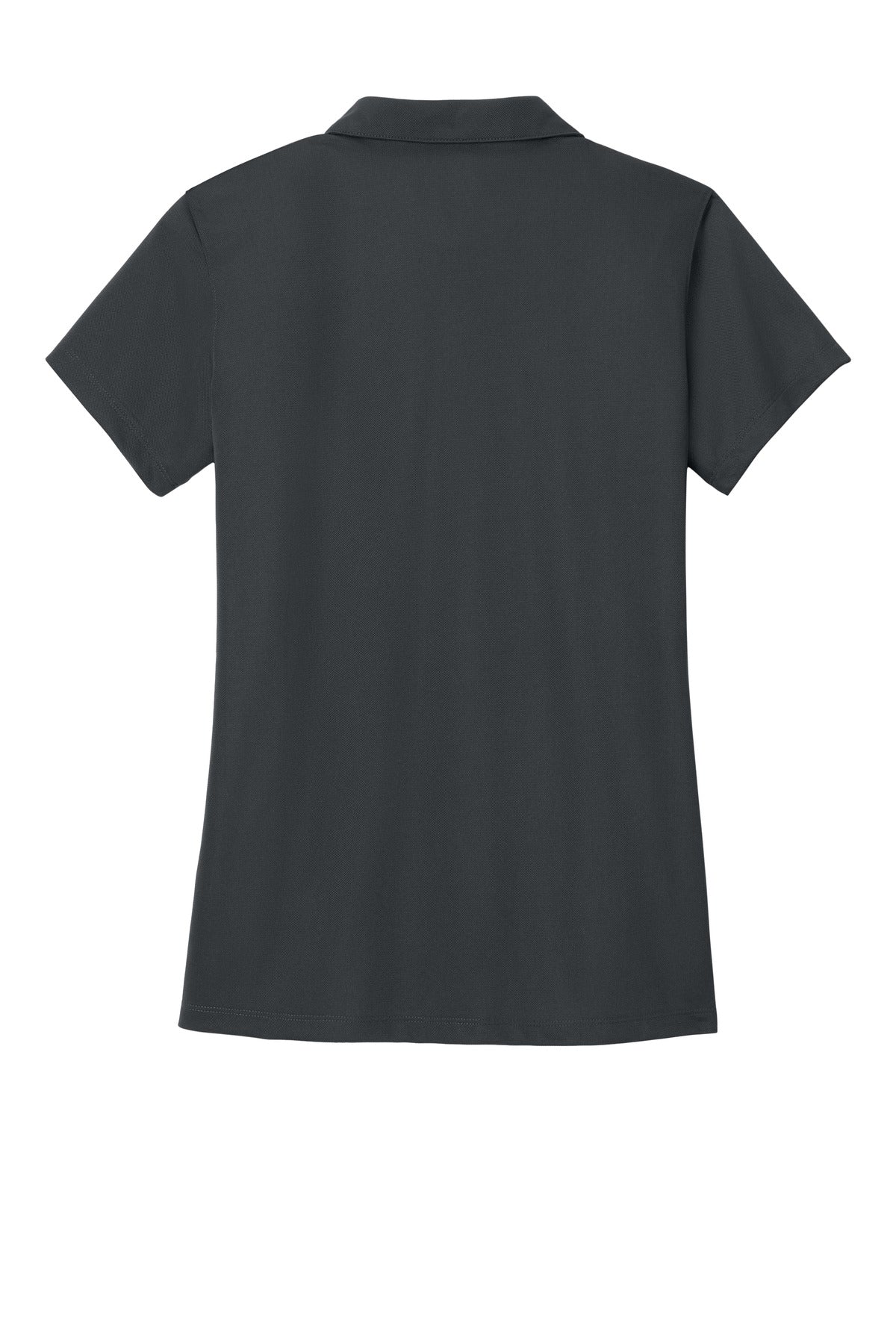 Rear View of Grey Smoke Port Authority Women's Tech Pique Polo. L527