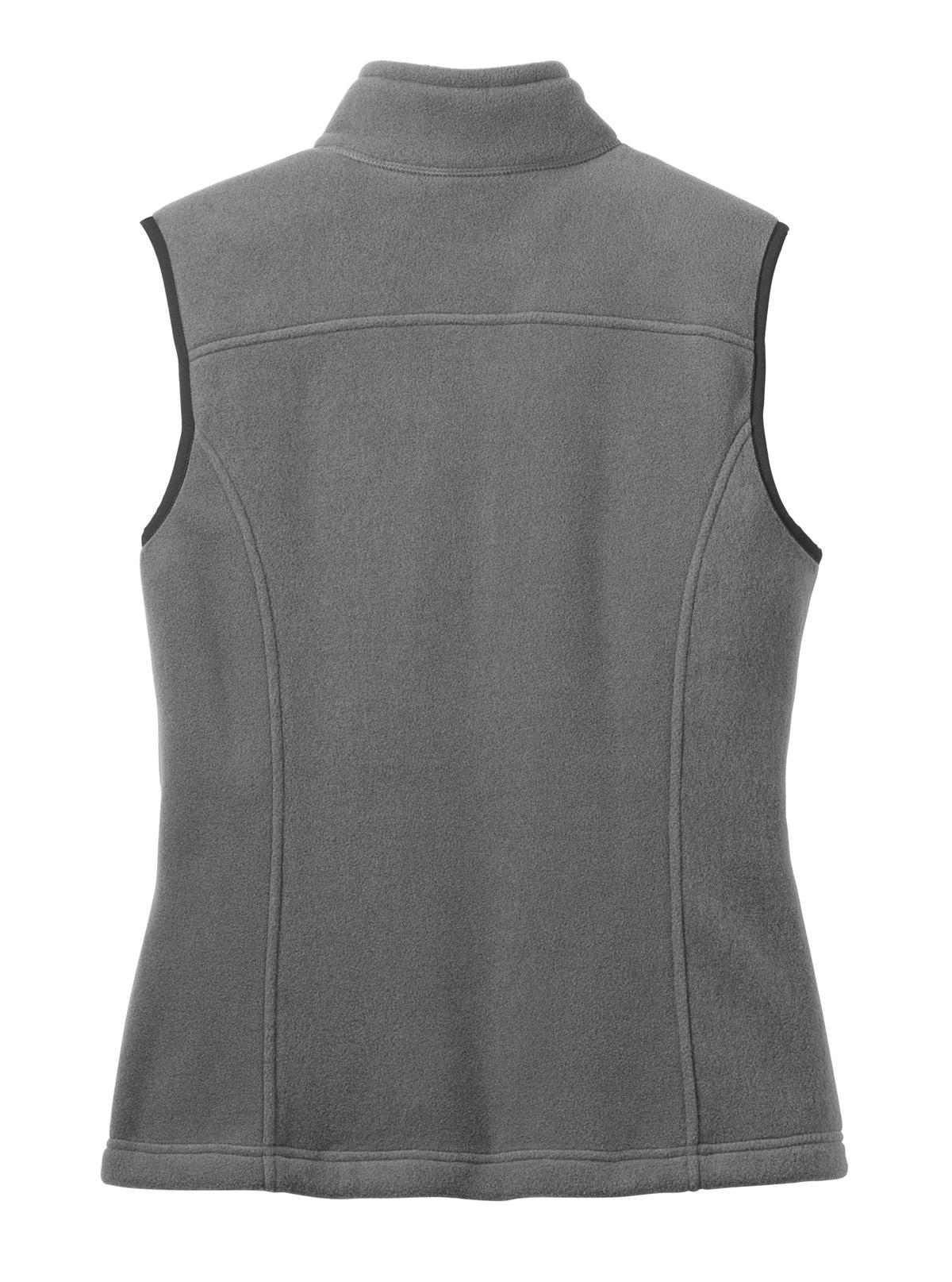 Rear View of Grey Steel Eddie Bauer - Women's Fleece Vest. EB205