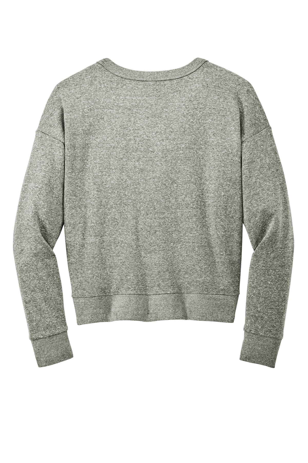Rear View of GreyFrost District Women's Perfect Tri Fleece V-Neck Sweatshirt DT1312