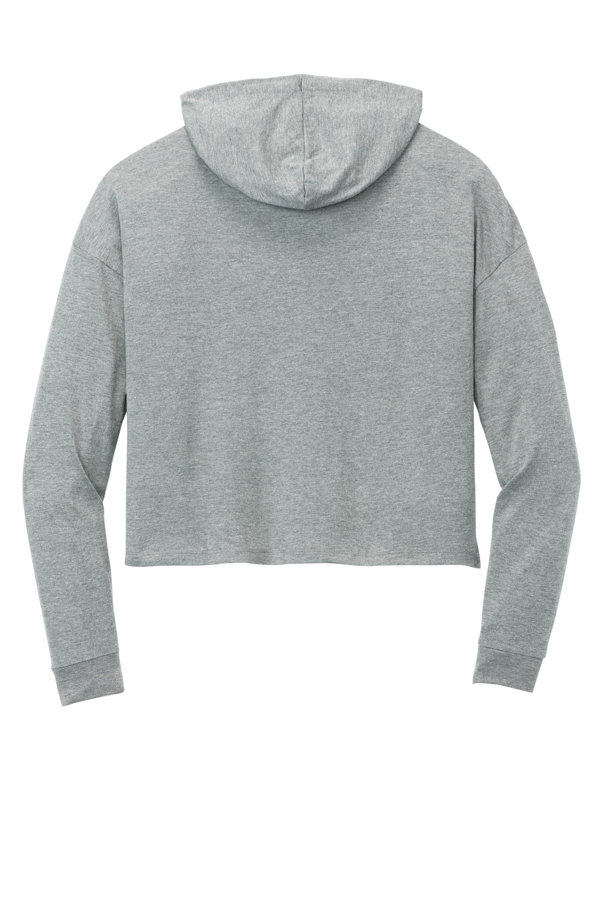 Rear View of GreyFrost District Women's Perfect Tri Midi Long Sleeve Hoodie DT1390L
