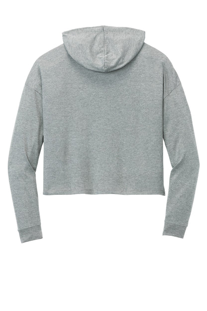 Rear View of GreyFrost District Women's Perfect Tri Midi Long Sleeve Hoodie DT1390L