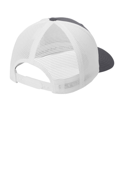 Rear View of Grph/White Port Authority Flexfit 110 Mesh Cap C110