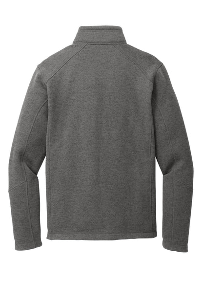 Rear View of GrySmkHthr Port Authority Arc Sweater Fleece 1/4-Zip F426