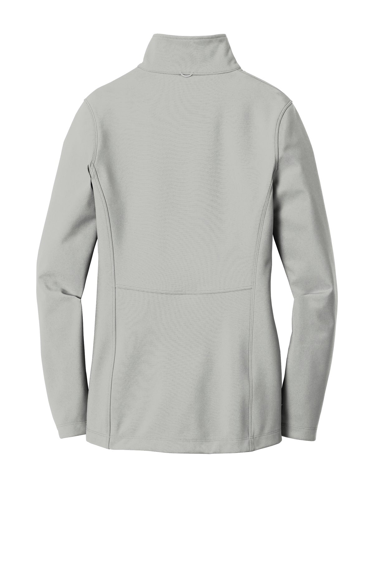 Rear View of Gusty Grey Port Authority Women's Collective Soft Shell Jacket. L901