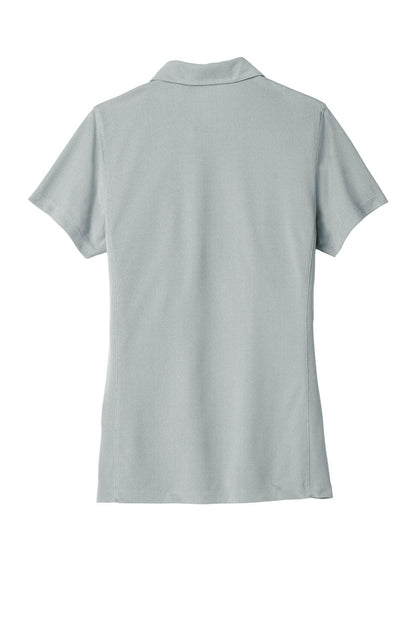 Rear View of Gusty Grey Port Authority Women's Poly Oxford Pique Polo. LK582