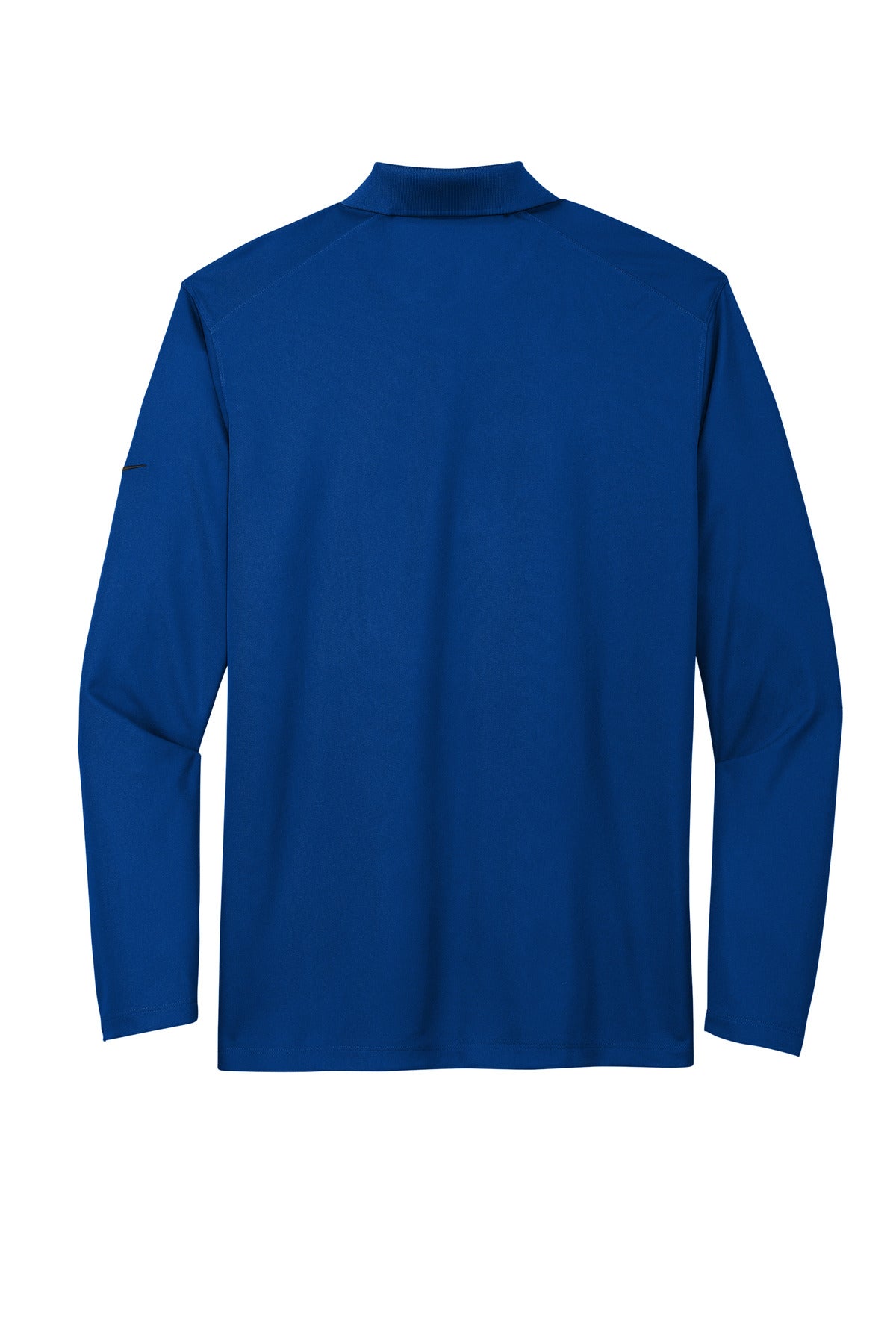 Rear View of GymBlue Nike Dri-FIT Micro Pique 2.0 Long Sleeve Polo NKDC2104