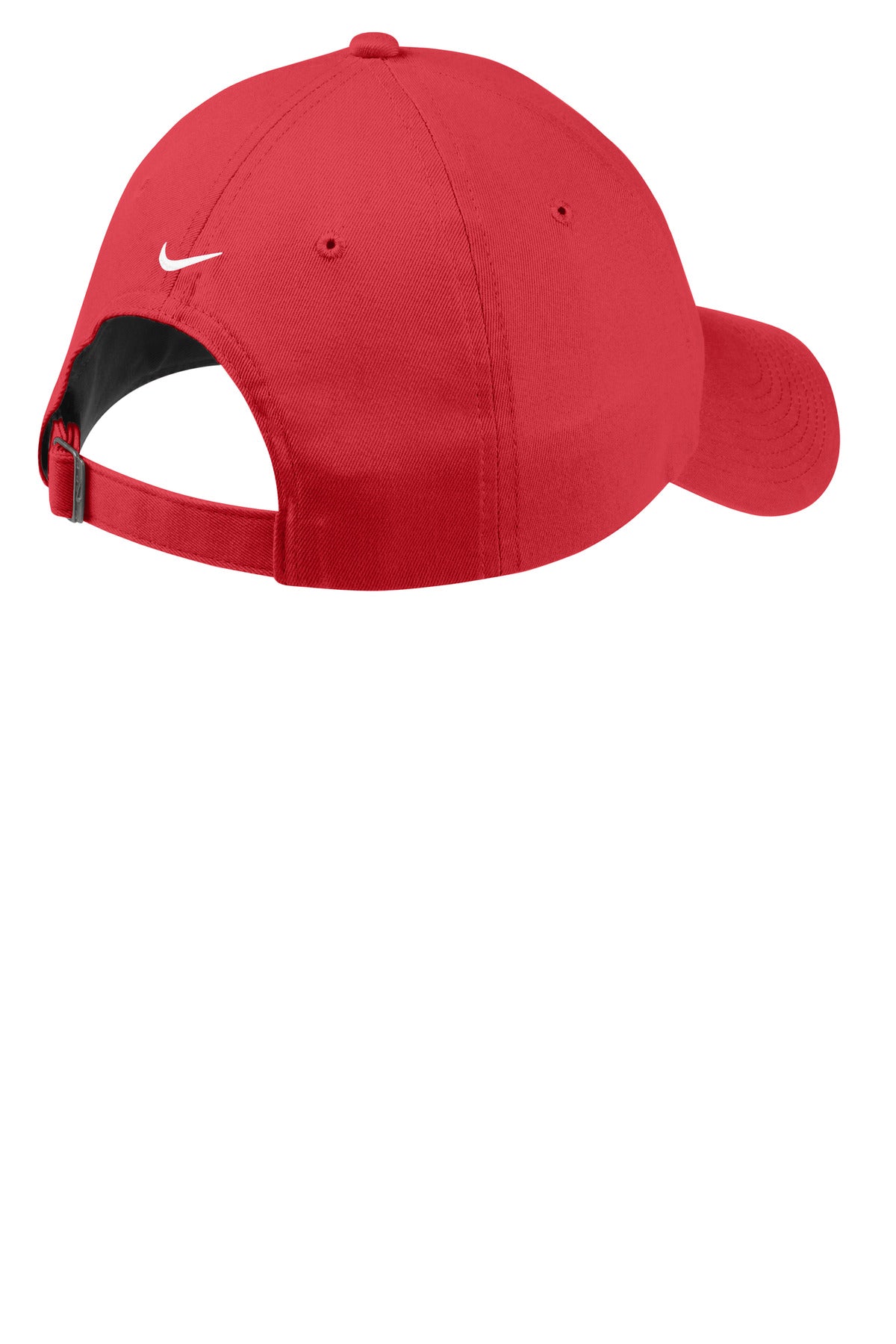 Rear View of GymRed Nike Unstructured Cotton/Poly Twill Cap NKFB6449