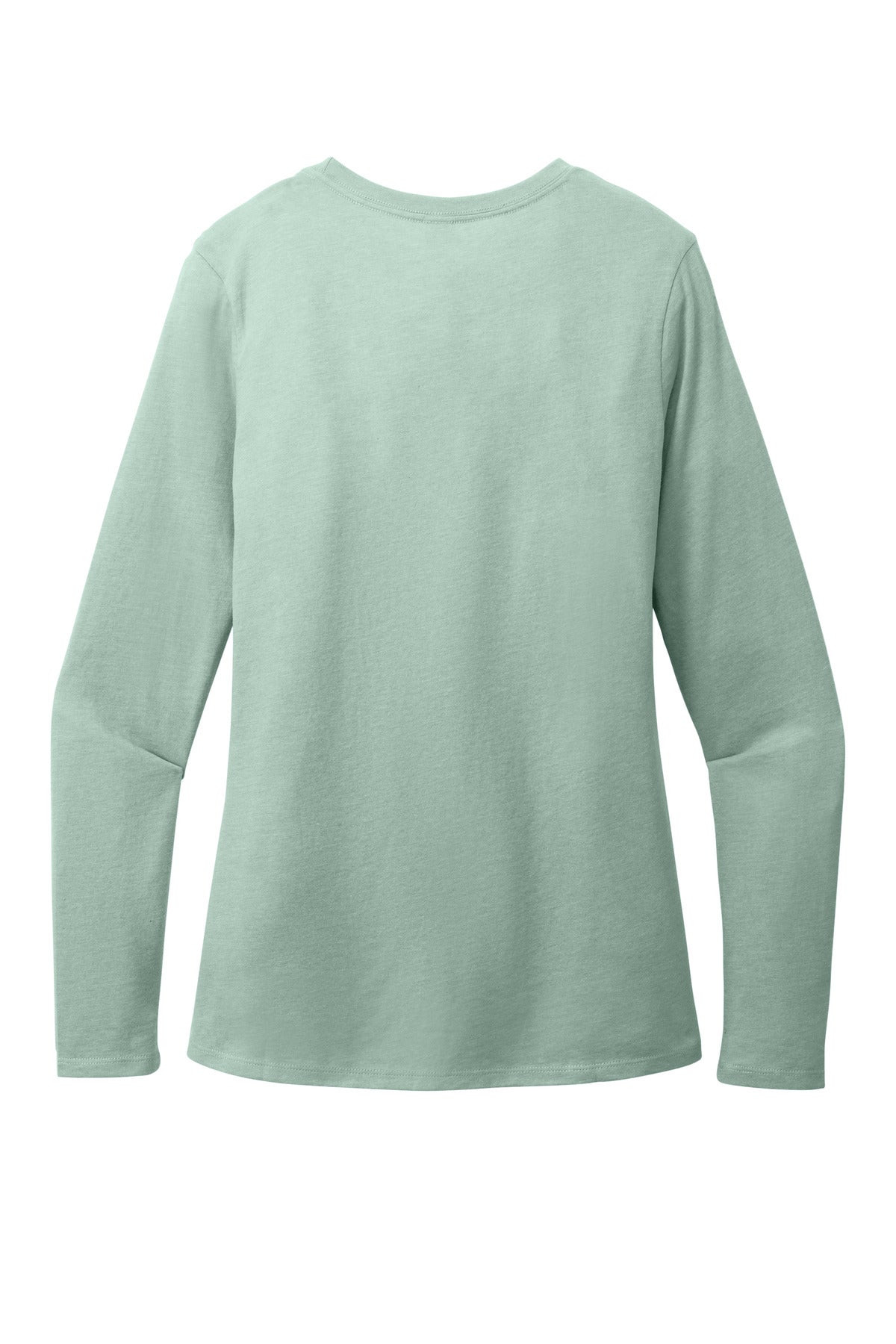 Rear View of HdDstySage District Women's Perfect Blend CVC Long Sleeve Tee DT110
