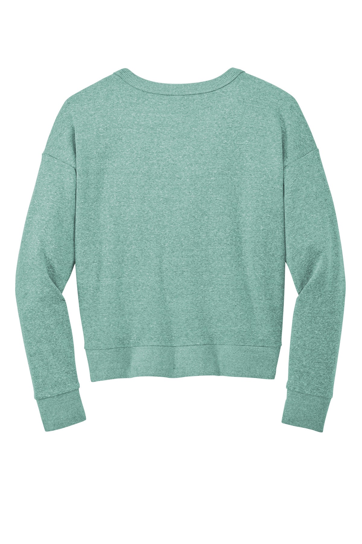 Rear View of HdEuclpsBl District Women's Perfect Tri Fleece V-Neck Sweatshirt DT1312