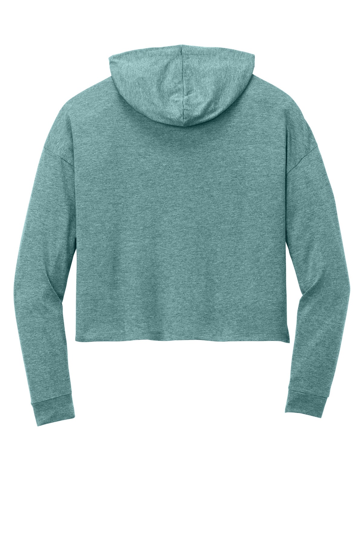 Rear View of HdEuclpsBl District Women's Perfect Tri Midi Long Sleeve Hoodie DT1390L