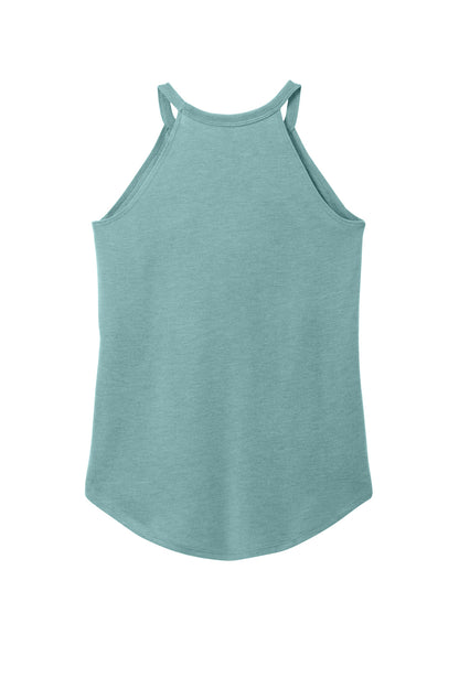 Rear View of HdEuclpsBl District Women's Perfect Tri Rocker Tank. DT137L