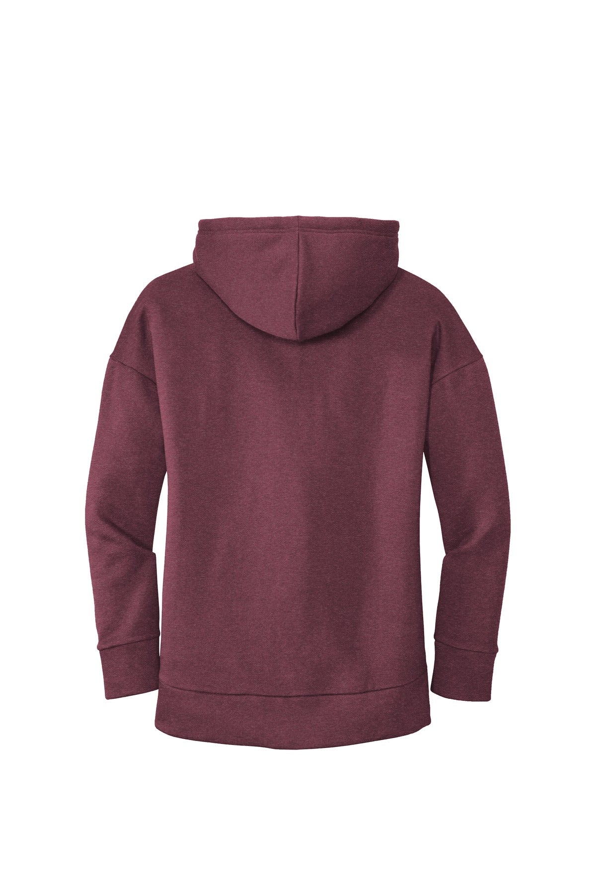 Rear View of He Loganberry District Women's Perfect Weight Fleece Drop Shoulder Full-Zip Hoodie DT1104