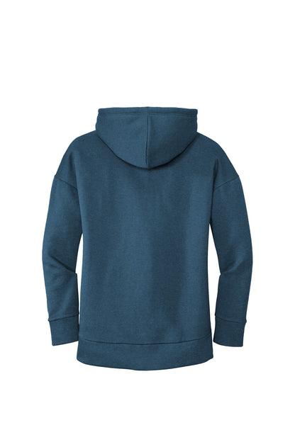 Rear View of He Poseidon Bl District Women's Perfect Weight Fleece Drop Shoulder Full-Zip Hoodie DT1104
