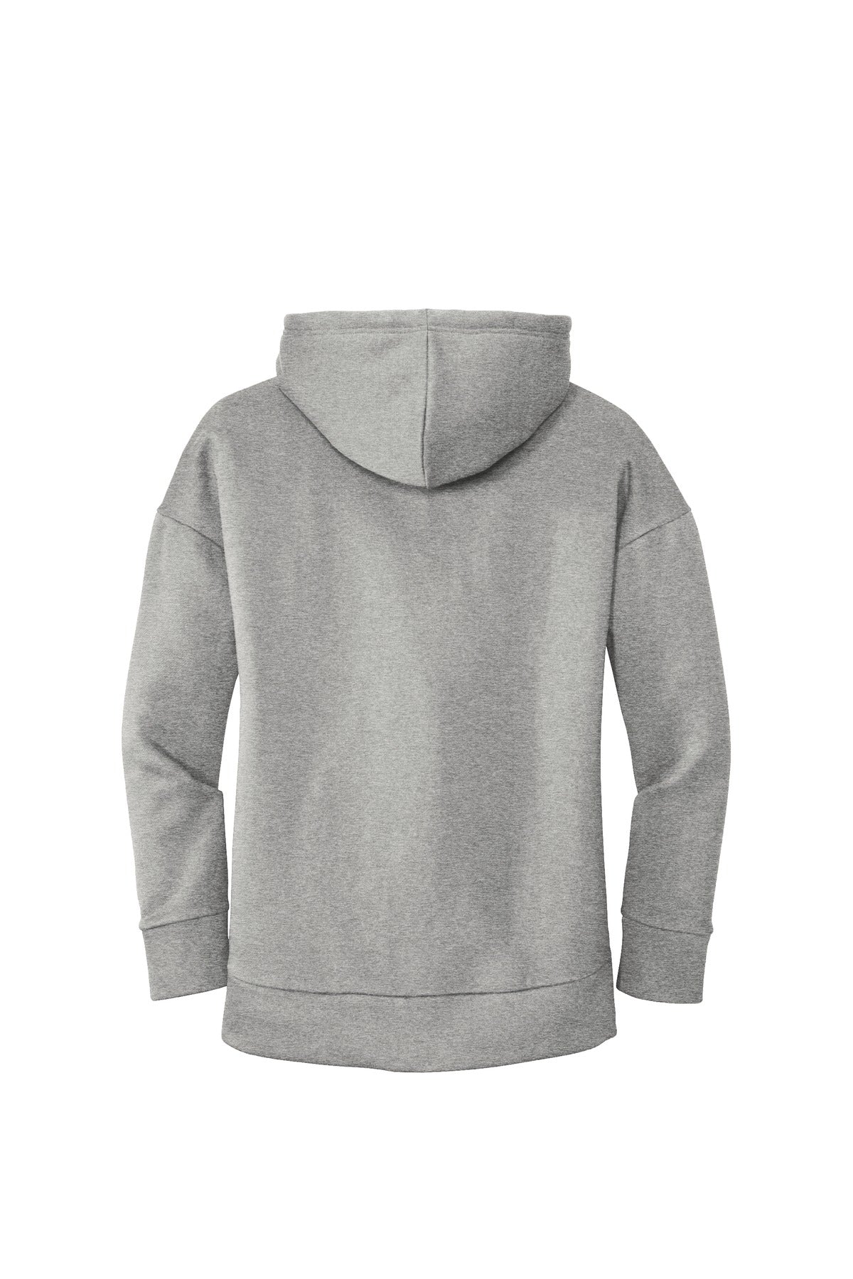 Rear View of He Steel District Women's Perfect Weight Fleece Drop Shoulder Full-Zip Hoodie DT1104