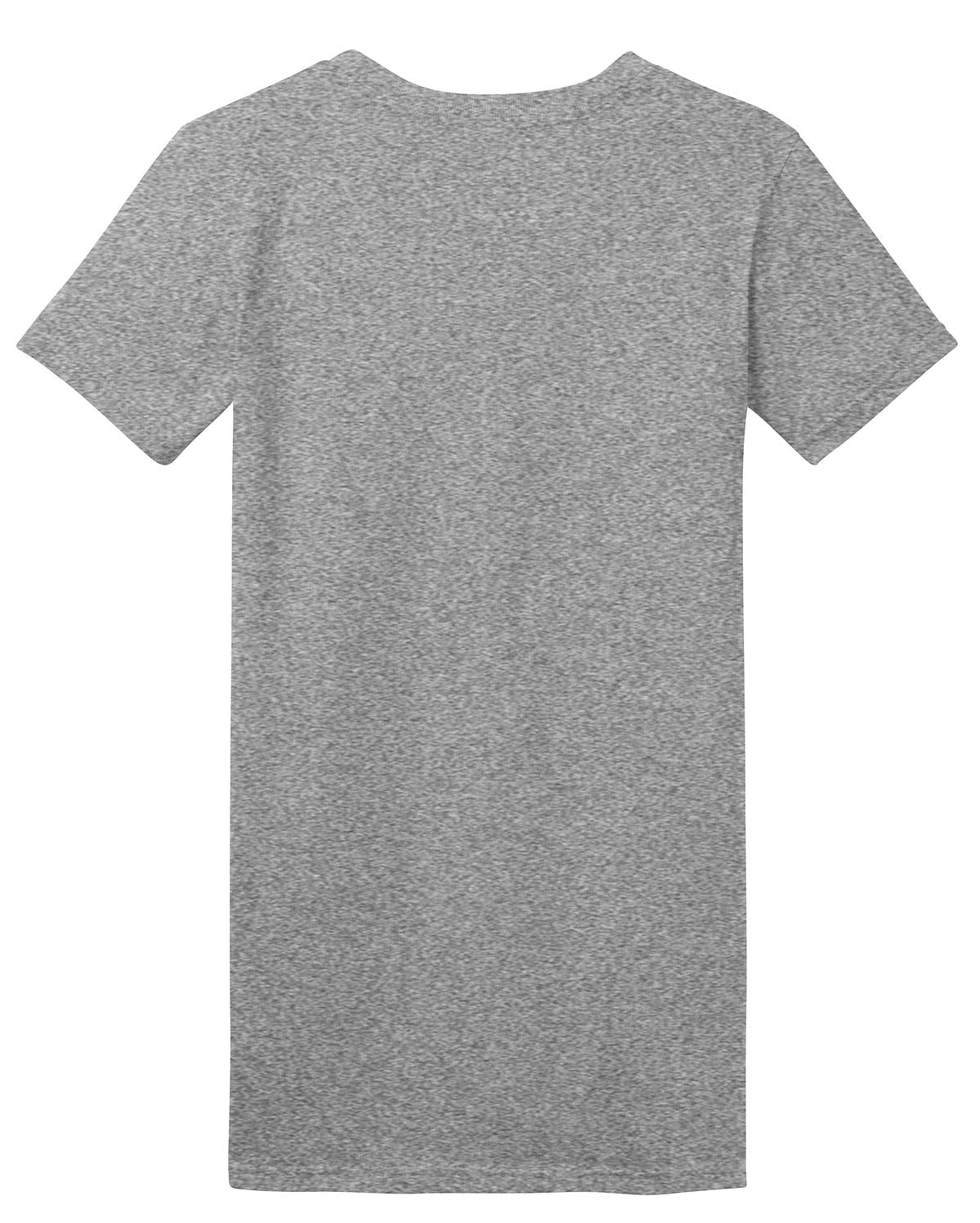 Rear View of Heather Grey District Women's Fitted The Concert Tee DT5001